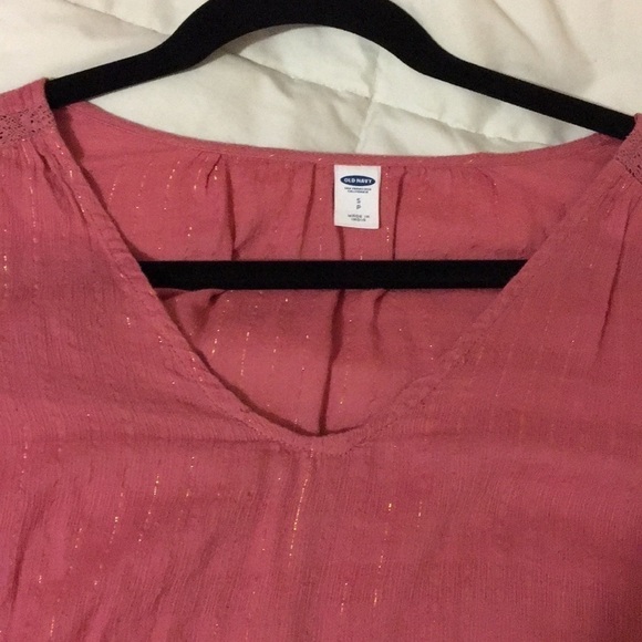 pink glitter peasant top - Picture 4 of 4